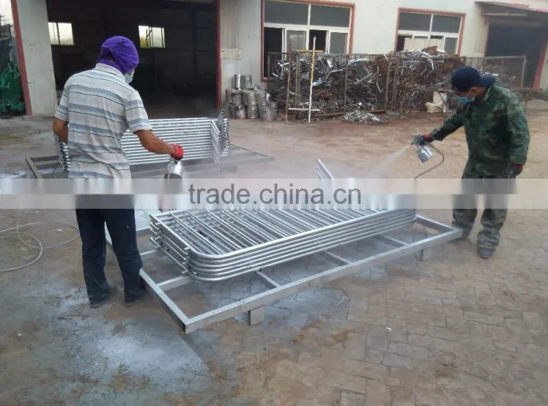 used galvanized crowd control barrier