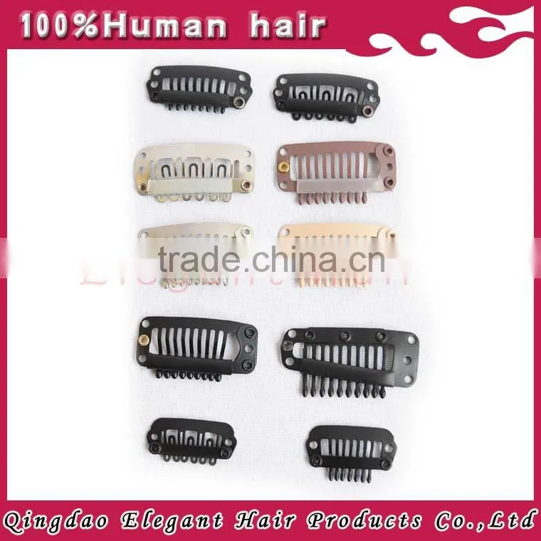 Promotion wholesale price silky straight 6A clip in human hair extensions 300g