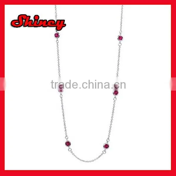 stock order !silver cheap solitaire diamond heart necklace