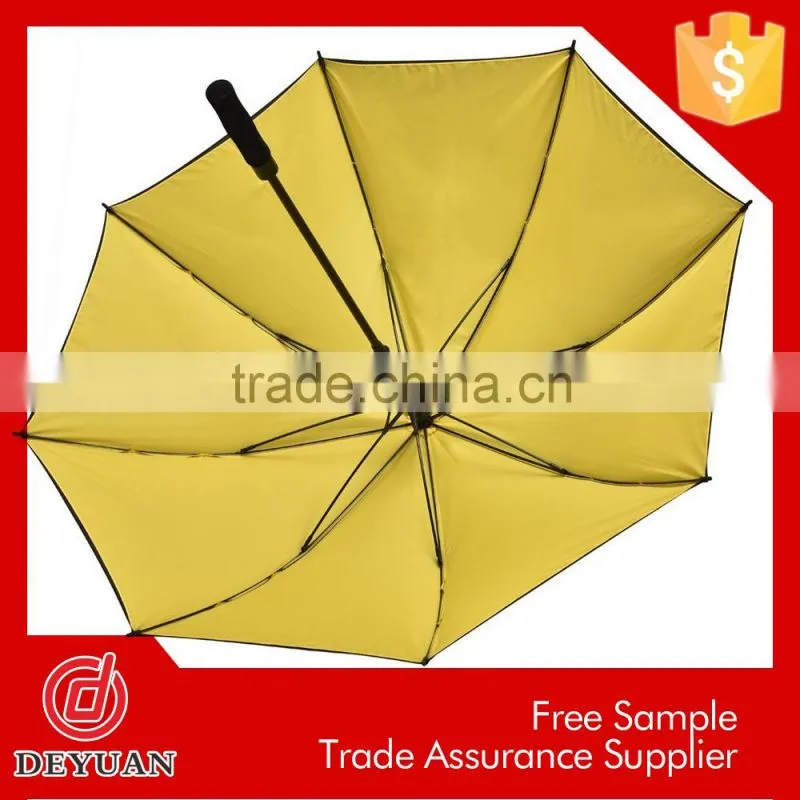 made in china golf shaft double layer fancy straight umbrella