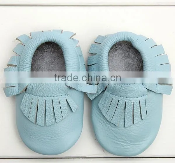 2016 Fashion Style Tassel Leather Shoes Full Cowhide Infant Baby Shoes Newborn Soft Bottom Prewalkers
