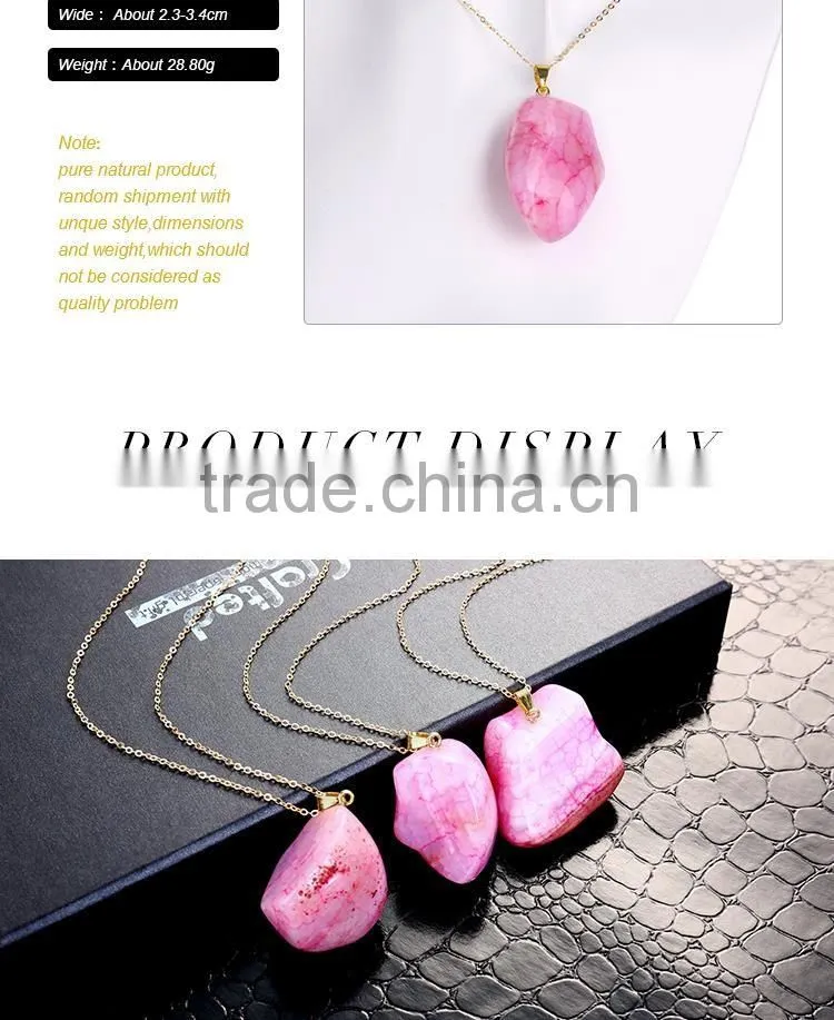 Charm pink cyrstal diffuser necklace wholesale