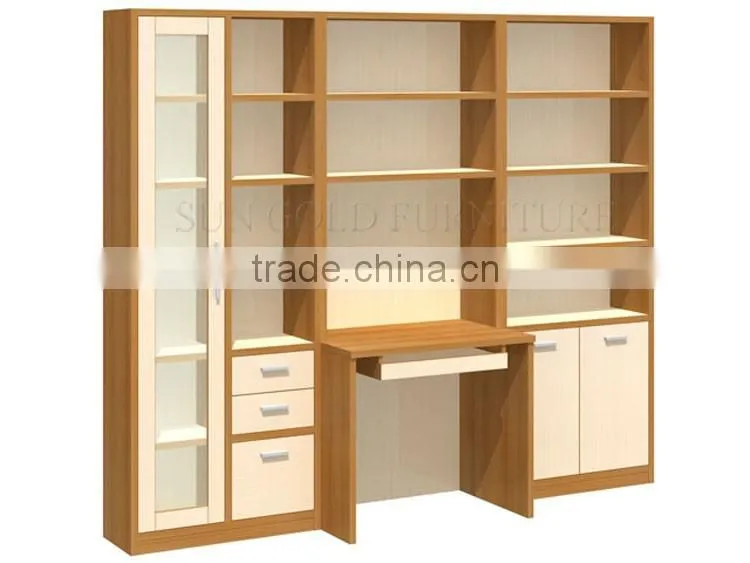 Office furniture china desktop bookcase computer table with bookshelf (SZ-FCB388)
