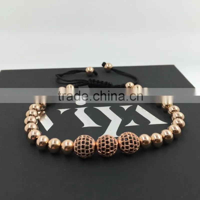 2016 Latest Unisex fashion bracelet Stainless Steel Bead Bracelet 7''