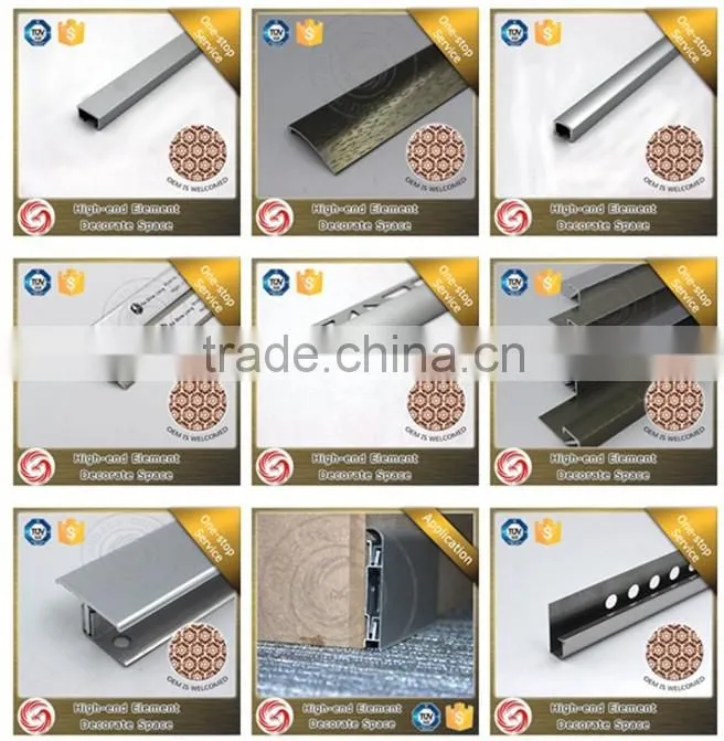 Elegant ceramic tile trim corner edge