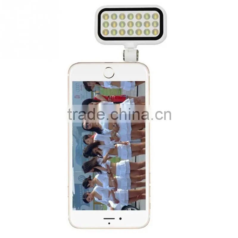 Video Light Ultra-thin Mini LED Flash Light with 21 LED LEDs Lamp Beads Integrated Fill Lights for Selfie Mobile Phone