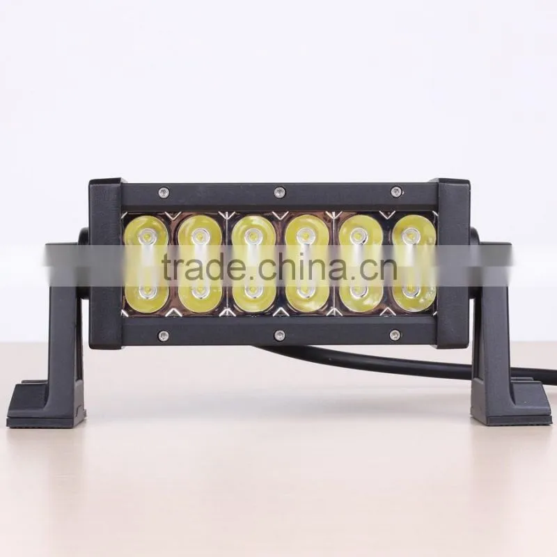 36W 7.5 inch double row amber led offroad light bar with Stroboflash