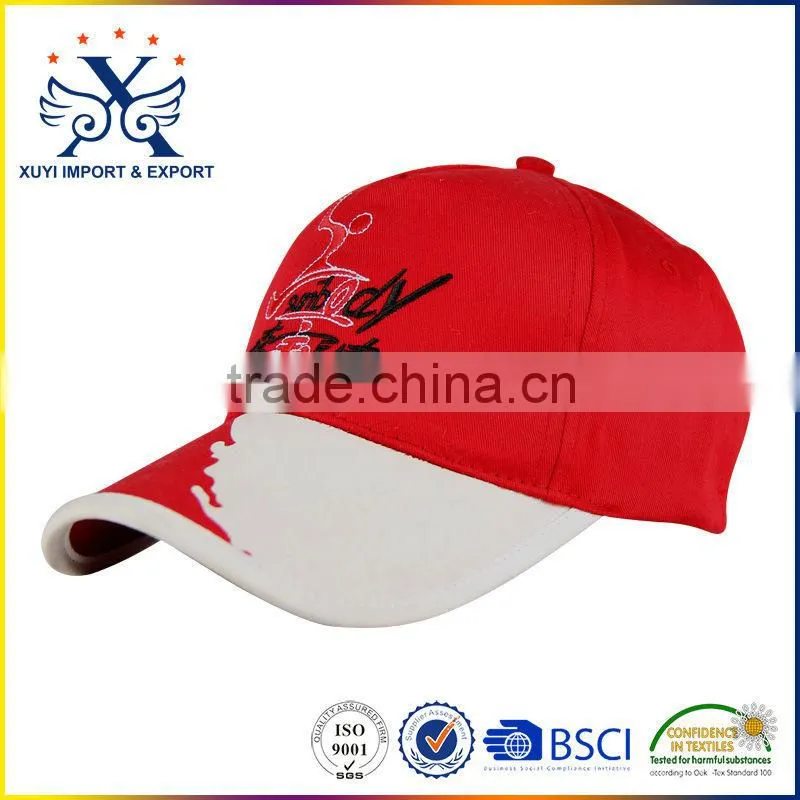 fashion hats caps custom embroidery wholesale cheap red 5 panel hats