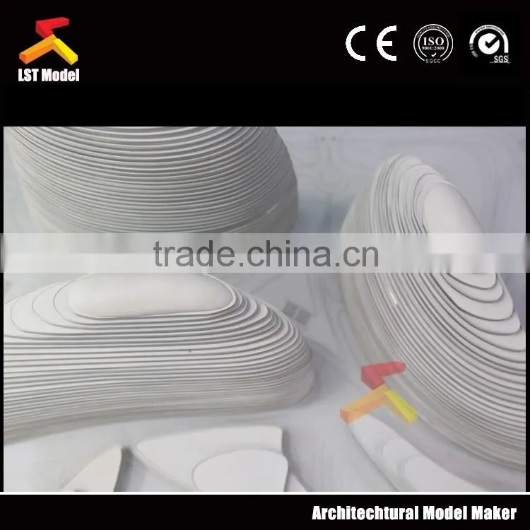 custom made architectural model scale with landscape palm tree
