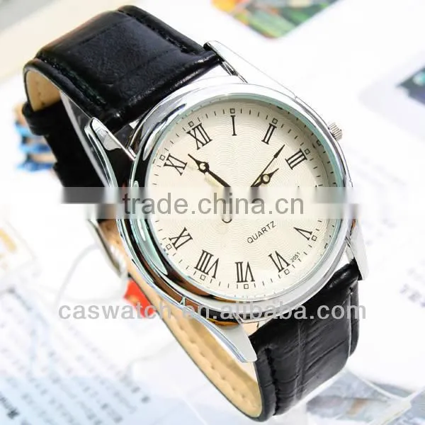 Best selling branded classic couple watch leather strap pair watches