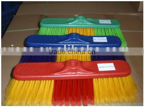 Plastic Broom Bracket Sweeping Brush with 1.2m plastic handle,VC111