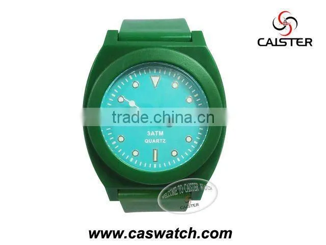 New ABS pastic case watch with blue custom dial