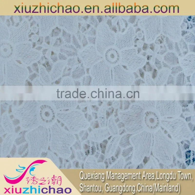 LXE007 Factory Direct Selling White lace fabric Fashion White Voile Lace white swiss polyester lace