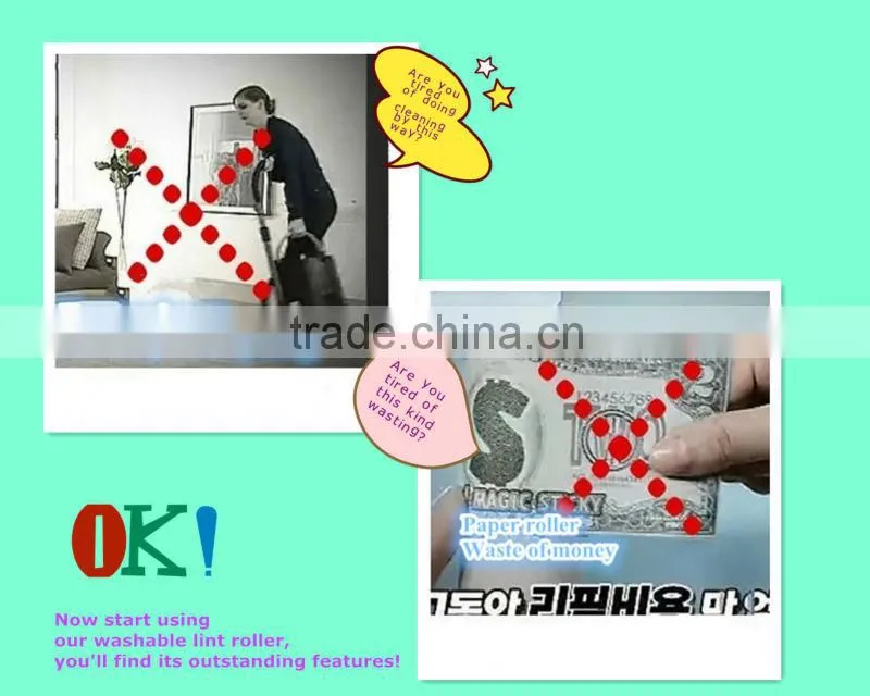 washable lint removing roller