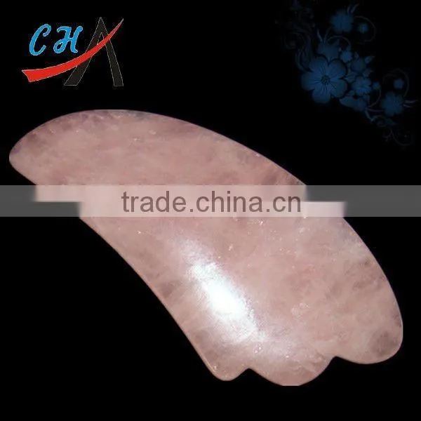 2012 HOT fashion natural stone massage guasha rose quartz