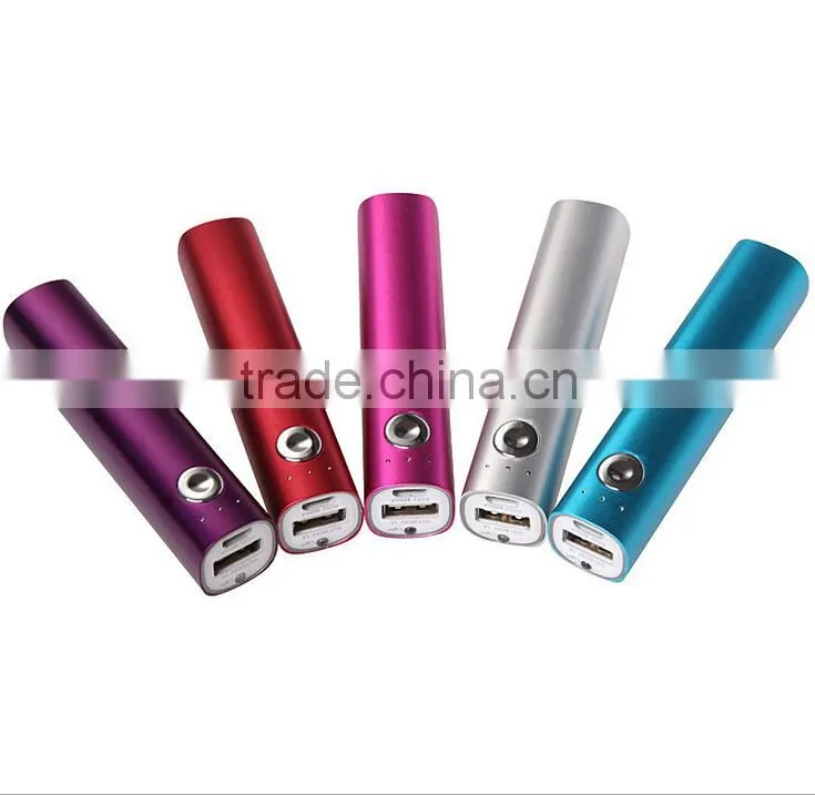 2015 new design 18650 battery cell portable power bank with led light