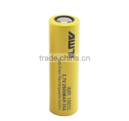 Aweite 18650 battery us18650gr 3.7v icr 18650 li-ion rechargeable battery