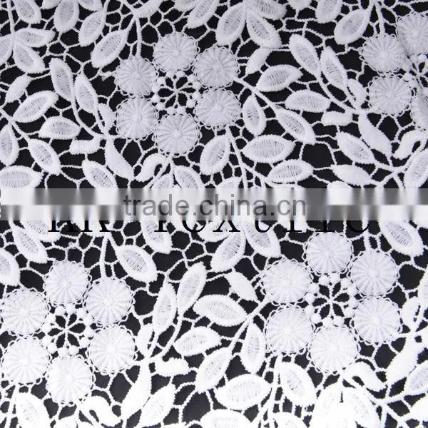 2014 Hottest embroidery fabric #SL0011 floret mesh bottom 3d flower fabric