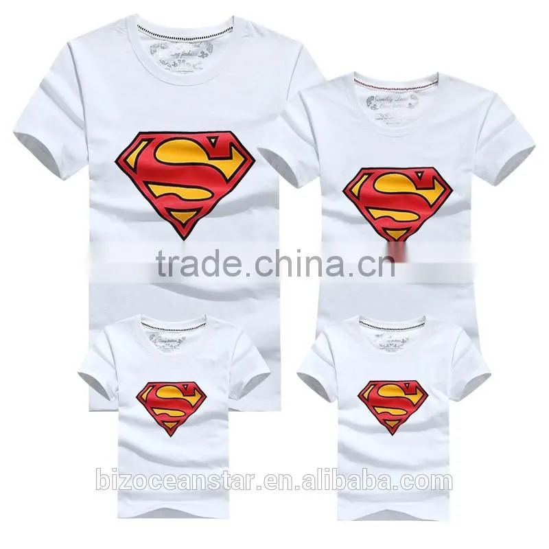 Pure cotton short sleeve parent-child outfit lovers t-shirts