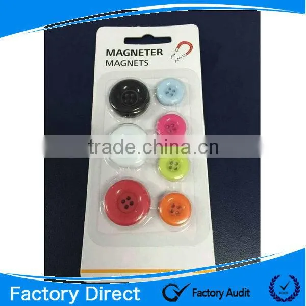 Color round magnet button for whiteboard ; button magnet; plastic fridge magnet