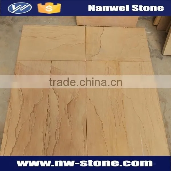 Yellow / Beige Sandstone,Bush Hammered Surface Finishing and Sandstone Type Mint Sandstone