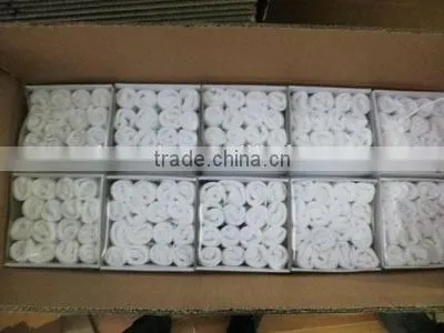 Disposable 100% cotton terry hot serving tray airline towel