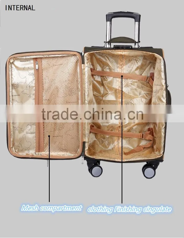 business and travel cloth trolley luggage suitcase