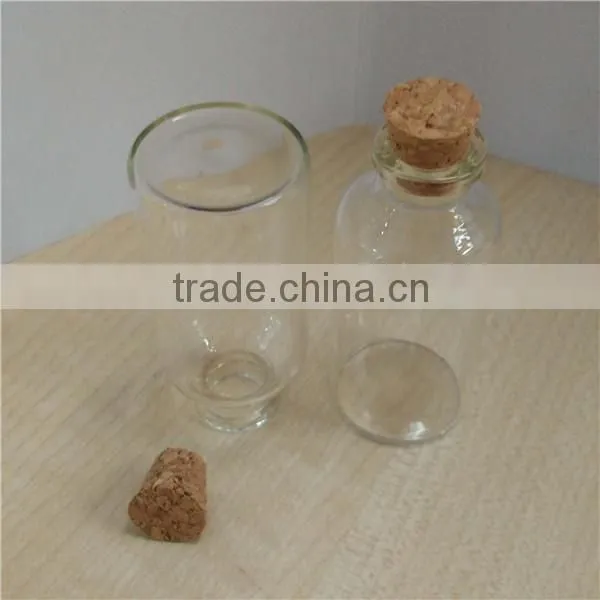 custom glass bottle with wood cork,small glass bottle