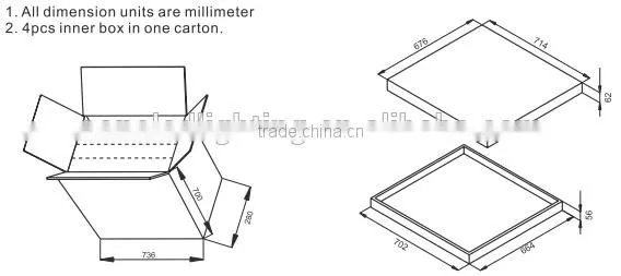 Hot-selling led 600x600 ceiling panel light high quality CE ROHS SAA Australia industrial product 20w 30w 40w 50w 60w 70w 80w
