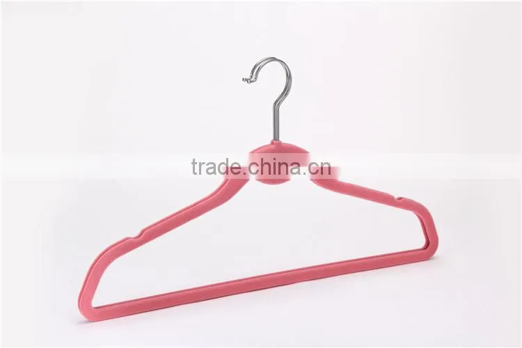 Standby Purple Velvet Hanger with a hook Functional Factory Dirrect