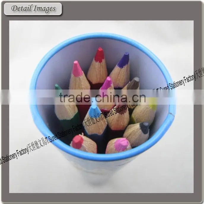 12 Pieces Muti Color Pencil Set With Tin Box With Sharpener