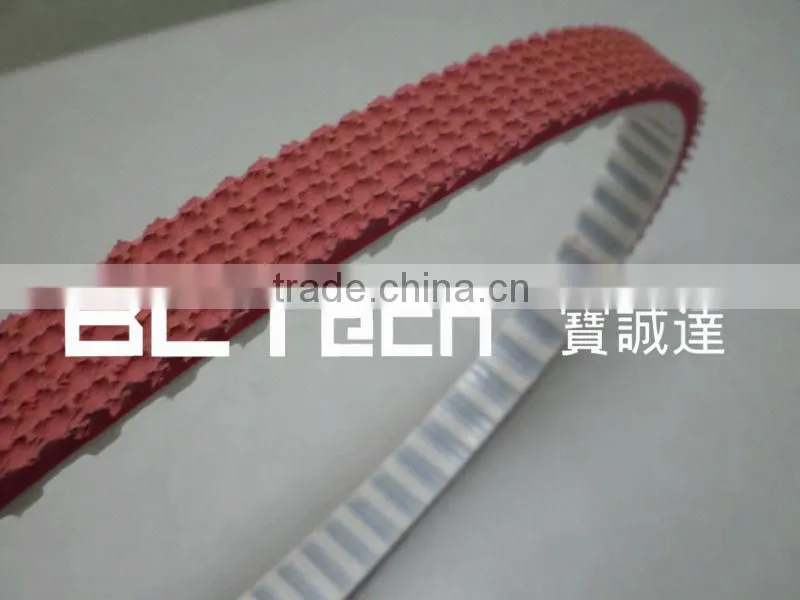 Timing belt with rubber,rubber grip & irons