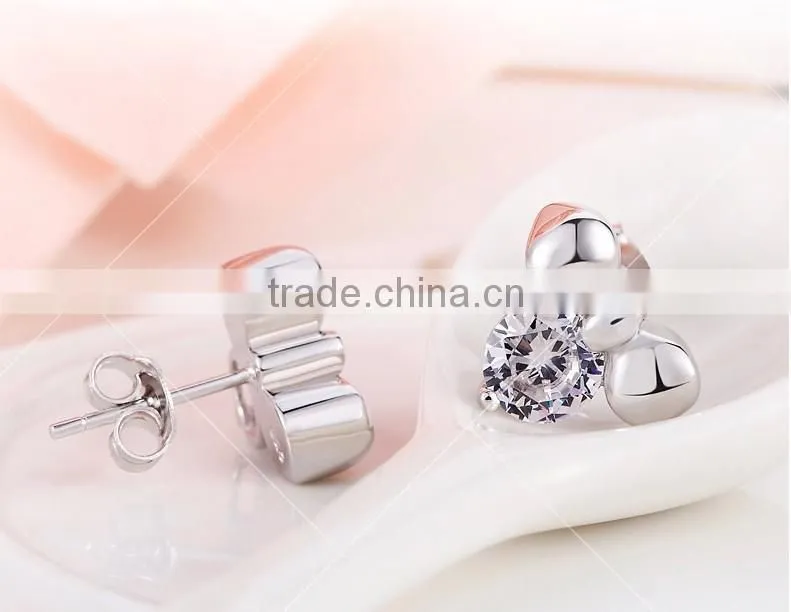 Factory Direct Sale New Design Fashion Jewelry Earring , 2014 Wholesale Diamond Stud Earring