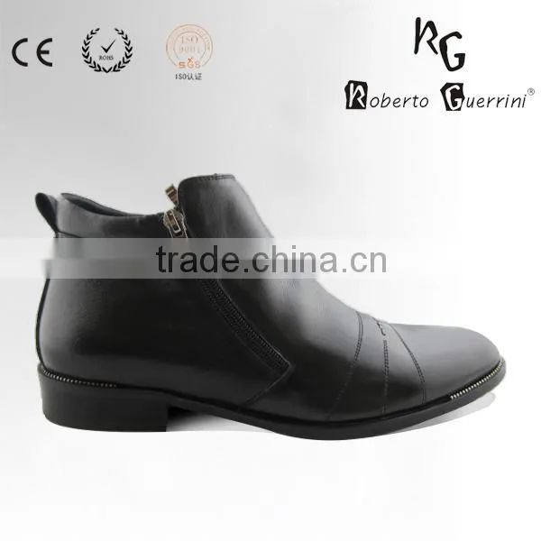 Classic Black Leather Motorcycle Boot