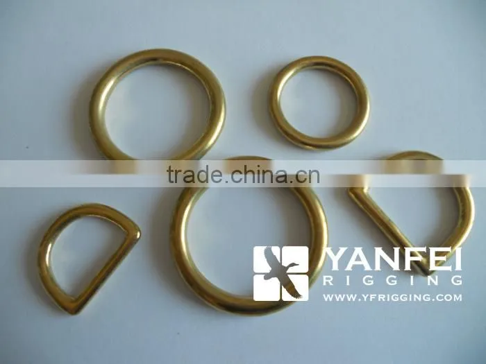 Solid Brass D Ring& Round(O) Ring