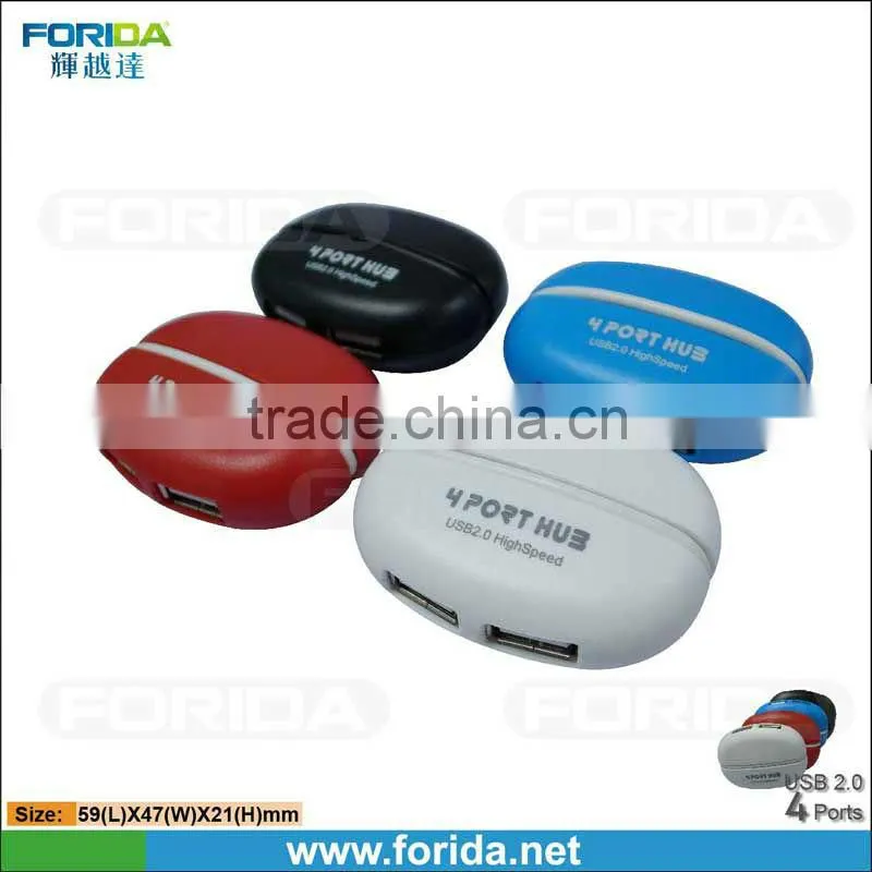 4 ports usb hub round shape