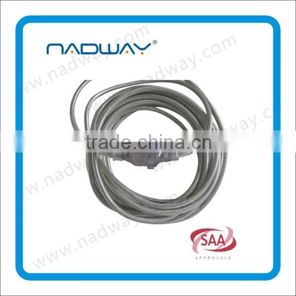SAA extension lead,Australian power lead, extension cord made in china with braided cable