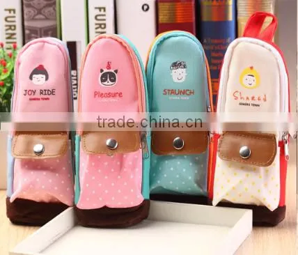 Korea style mini backpack shape pencil case made in china