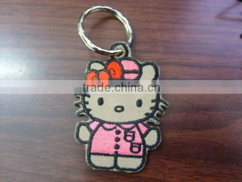2016 custom keychain emboridered patch