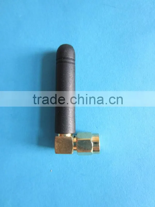 2dBi wireless wlan booster black housing wifi antenna ,factory price short 2.4G flexible rubber router antenna