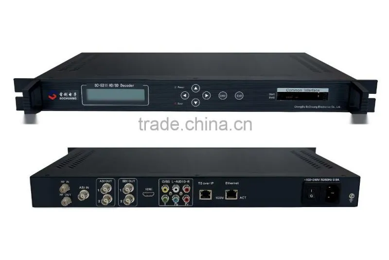 SC-5311 UDP/IP DVB-T2 Decoder/Satellite Receiver