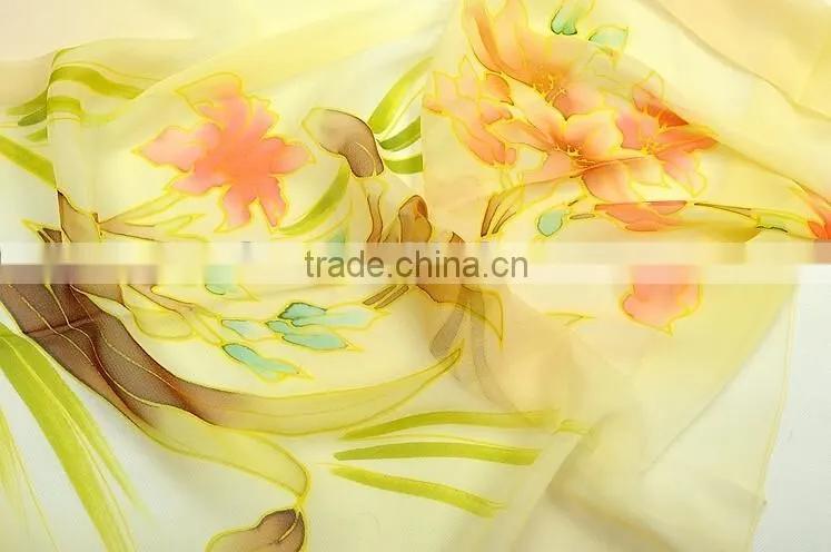 Customize digital printed chiffion scarf 100% silk scarves NO MOQ