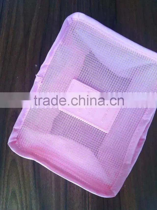 2015 hot design small hole mesh square storage customed tote bag
