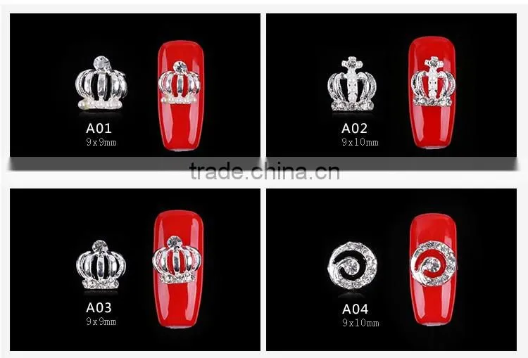2016 most fashion sliver jewlery set for aluminum alloy nail decoration