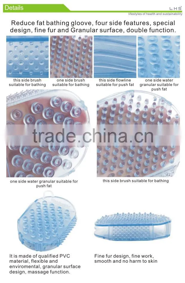 2016 new design Manufacture supply Smoothing silicone massage glove