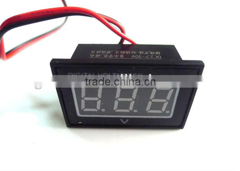 Waterproof Digital Voltmeter green LED Car Motor Motorcycle Panel Meter