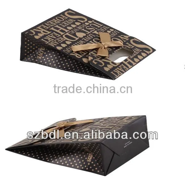 Wonderful designed china custom printe jewelry bag paper purse gift bag