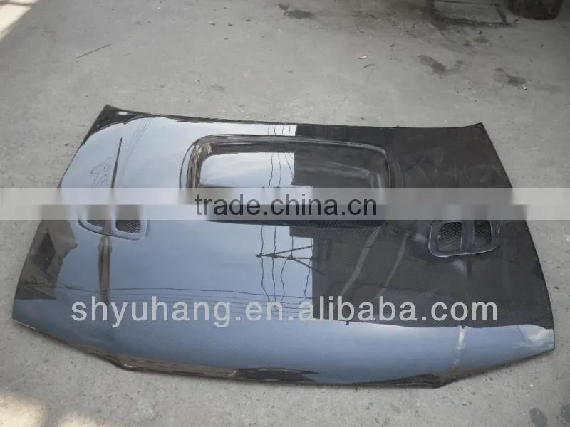carbon fiber engine hood for For GC8 STI