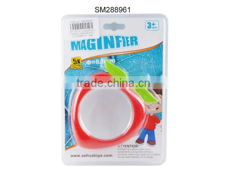 Outdoor scientific magnifing glass plastic mini kids magnifier