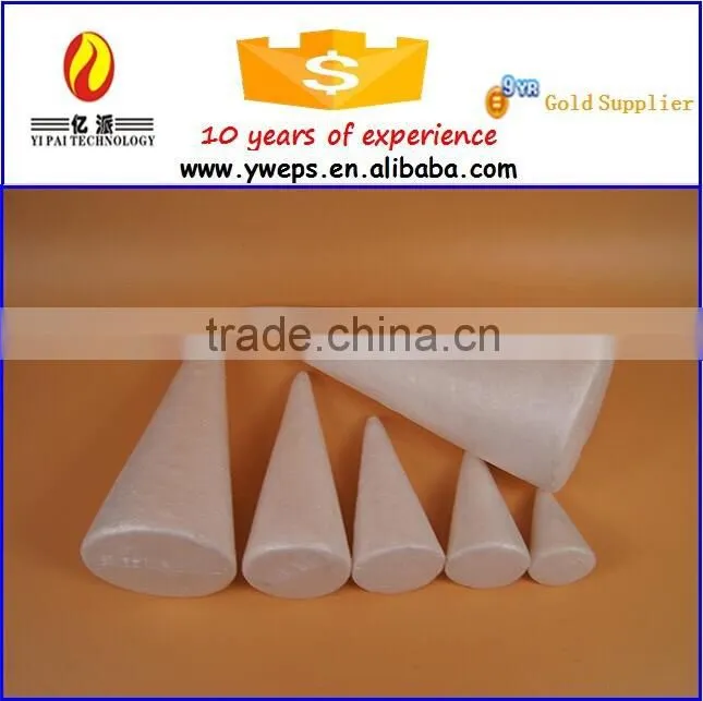 High Quality Giant White Indoor Decorative Christmas Styrofoam Cones